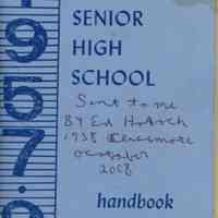 Millburn High School Handbook, 1957-9