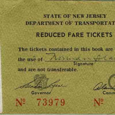 Bus: Reduced Fair Ticket Booklet