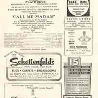 Paper Mill Playhouse Program: Call Me Madam, 1953