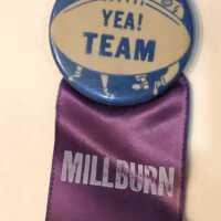 Football: Millburn High School Football Team Pinback Button