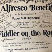 Paper Mill Playhouse: Autographed Poster for 1972 Paper Mill Playhouse Benefit Performance of Fiddler on the Roof