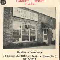 Harriet L. Moore Realtor, 34 Essex Street, 1955