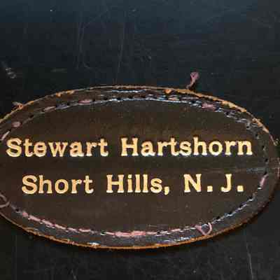 Hartshorn: Stewart Hartshorn Short Hills, N.J. Leather Label