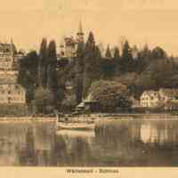          Front of postcard depicting Castle Wadenswill in Switzerland
   