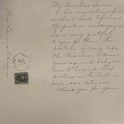 Snow: Letter to Bonnie Snow from Lucia Spaulding, 1912