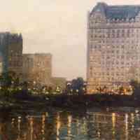 Derrick: Plaza Hotel at Twilight, c. 1910