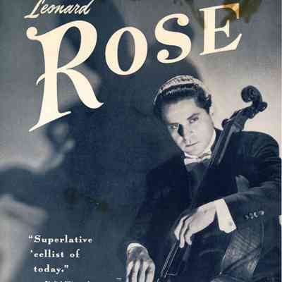 Community Concert Association: Leonard Rose Concert Flyer, 1954
