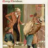          Postcard: Scrooge and the Turkey, 1915 picture number 1
   