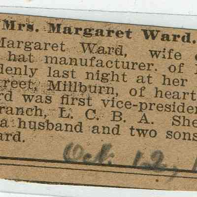 Flanagan: Margaret Ward Obituary, 1904