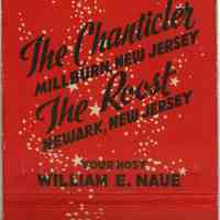          Chanticler: Holiday Matchbook, c. 1955 picture number 2
   