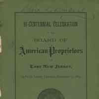 Bi-Centennial Celebration of the Board of American Proprietors, 1885