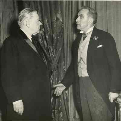 Gene Lockhart and Joseph MacCauley in The Music Master, November 22-December 11, 1955.