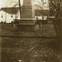          Benson Monument showing the new Benson lot extension adjoining from the west. December 1933
   
