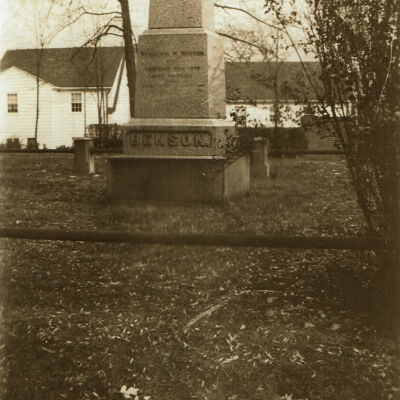 Benson Monument showing the new Benson lot extension adjoining from the west. December 1933