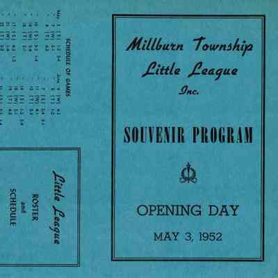 Baseball: Millburn Township Little League Program, 1952