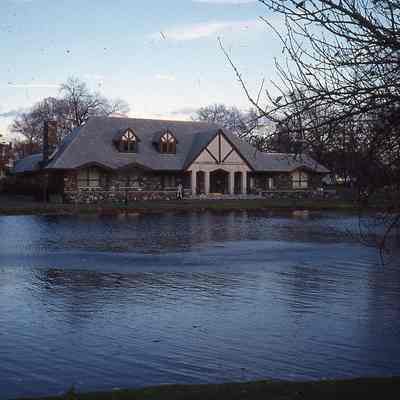 Recreation Building and Pond, taken by Owen Lampe in November 1993.