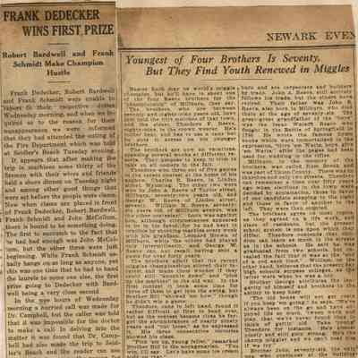 Wehrle Scrapbook: Frank Dedecker, Reeve Brothers, Schmidt