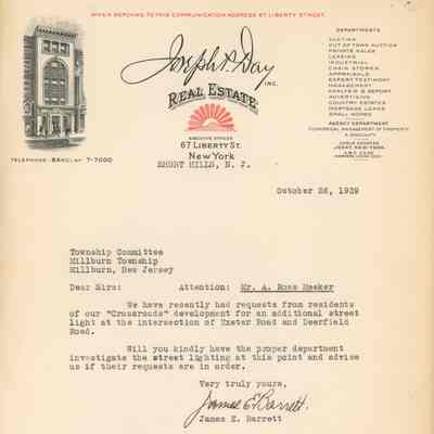 Day: Joseph P. Day Letter, 1939