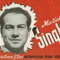         Millburn Art Center: Martial Singher Flyer, 1945 picture number 1
   