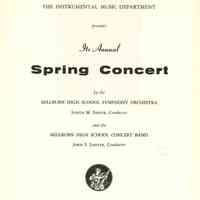 Millburn High School: Instrumental Music Department Spring Concert Program, 1963