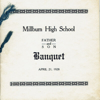 Millburn High School Father and Son Banquet Program, 1928