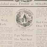 Turnbull: Township Seal, "The Item" article: December 8, 1939