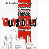          Rum Creek Players: Guys and Dolls Program, 1963 picture number 1
   