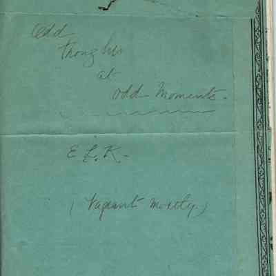 Kellogg: Elizabeth Kellogg Notebook, 1930s