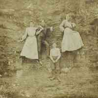 Bosworth: Young People Posing in Rocky Landscape, c. 1900