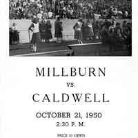 Football: Millburn vs. Caldwell Program, 1950