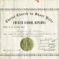 Christ Church: Marjorie Harris Church School Diploma, 1954