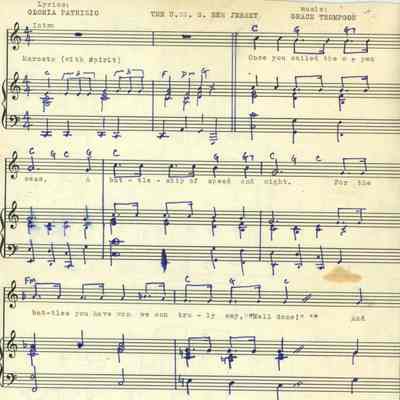 Thompson and Patrizio: The U.S.S. New Jersey Song, Words and Music, 1976