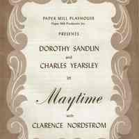 Paper Mill Playhouse Program: Maytime, 1945