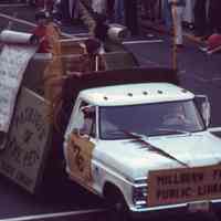 July 4: Millburn Free Public Library Truck at American Bicentennial Parade, 1976