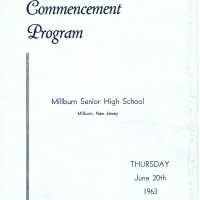 Millburn High School Commencement Program and Graduation Ticket, 1963