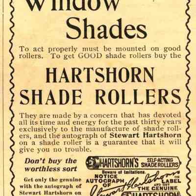Hartshorn: Shade Roller Advertisement, 1898