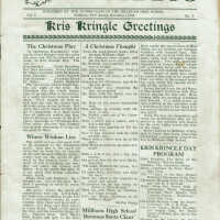 Millburn High School Holiday Newsletter, The Yule Log, December 1933