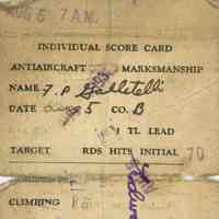          Gallitelli: Frank Gallitelli World War II Papers picture number 2
   