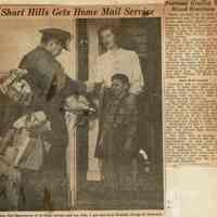 Wehrle Scrapbook: Short Hills Home Mail Service Article, c. 1948