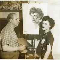 Millburn Art Center: M.A. Rasko Portrait Painting Demonstration, 1944