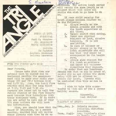 Wyoming School: Wyoming PTA Triangle Newsletters, 1976-1978