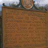 Battle of Springfield: Historic Marker, 1975