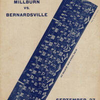 Football: Millburn High School vs. Bernardsville Program for September 27, 1947