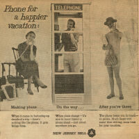 New Jersey Bell: Phone for a Happier Vacation Advertisement, 1962