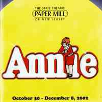Paper Mill Playhouse Program: Annie, 2002