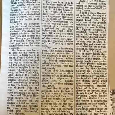 Girl Scout Scrapbook: "Wyoming Presbyterian Church"