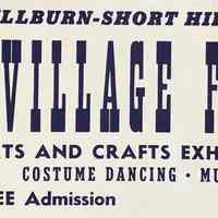 Millburn Art Center: Village Festival Banner, 1944