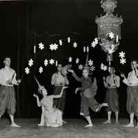          And the snowflakes came. Mavis Ray as Eliza and Jean Bledsoe as the Angel in The King and I, 1956.
   