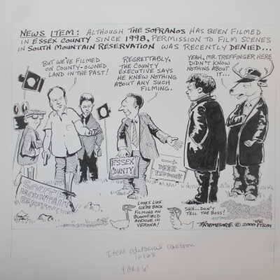Harry Trumbore: The Sopranos Cartoon for the Item of Millburn-Short Hills, December 28, 2000