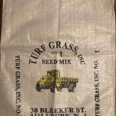 Turf Grass, Inc., Millburn, 25 Pound Plastic Seed Bag